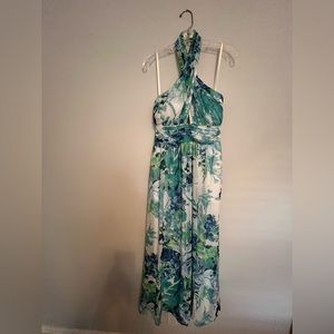 Eliza J, Size 4 Blue floral long gown